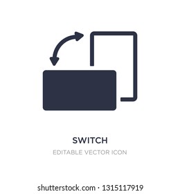 switch orientation button icon on white background. Simple element illustration from UI concept. switch orientation button icon symbol design.
