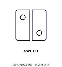  switch outline icon. Linear vector from entertainment concept. Thin line  switch icon isolated on white background