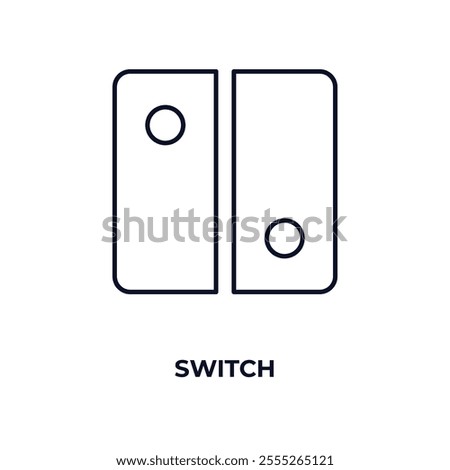  switch outline icon. Linear vector from entertainment concept. Thin line  switch icon isolated on white background