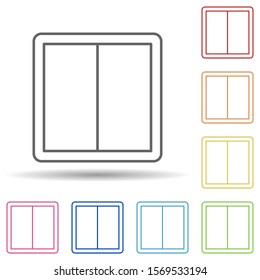 Switch outline in multi color style icon. Simple thin line, outline vector of ecology icons for ui and ux, website or mobile application