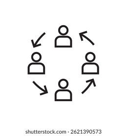 Cambiar icono de persona Vector de trazo de contorno editable EPS