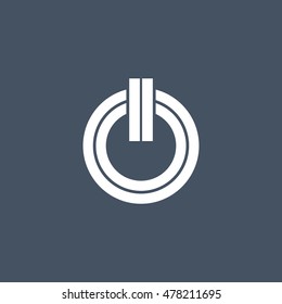 Switch power on sign vector icon isolated