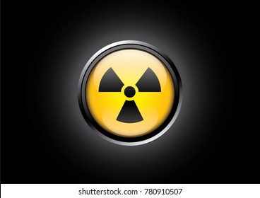 Switch radioactive button on Black background, Attracting attention, Idea for,graphic,web design and presentation, EPS10.