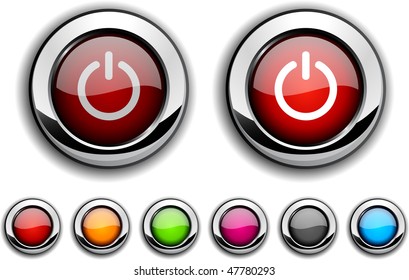 Switch realistic buttons. Vector illustration.