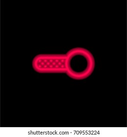 Switch red glowing neon ui ux icon. Glowing sign logo vector