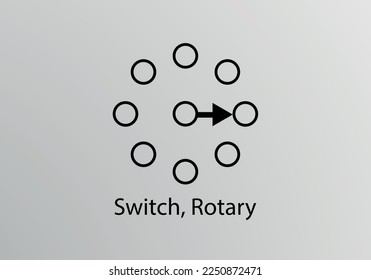 Switch Rotary Symbol, Vector symbol design. Engineering Symbols. - Powered by Shutterstock - Get 15% off with code: PIKWIZARD15