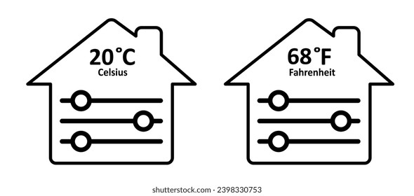 Switch slider. Controlling home heating temperature with slider bar. Thermometer progress bar indicate. Checking radiator or heating stove on display. Hot, cold indicator. Level, volume control.