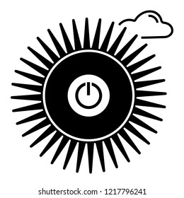 Switch sun off icon. Simple illustration of switch sun off vector icon for web design isolated on white background