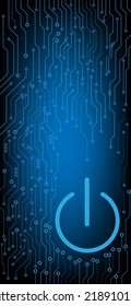 Switch symbol AI Electronic circuit board  hologram vector concept for future technology element background business screen