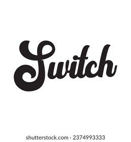 switch text on white background.