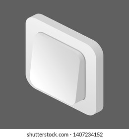 Switch toggle button isometric icon vector illustration