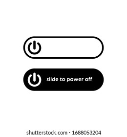 Switch toggle button Off or round button. Power switch icon. Button symbol sign in black, white, colour design concept on isolated white background. EPS 10 vector.