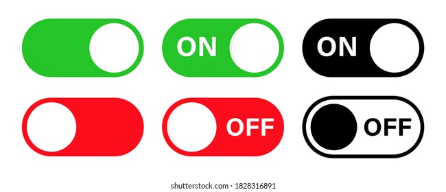 Switch Toggle Buttons On Off Vector Stock Vector (Royalty Free ...