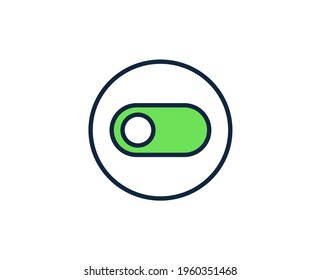 Switch toggle flat icon. Thin line signs for design logo, visit card, etc. Single high-quality outline symbol for web design or mobile app. Siign outline pictogram.