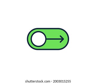 Switch toggle flat icon. Thin line signs for design logo, visit card, etc. Single high-quality outline symbol for web design or mobile app. Siign outline pictogram.