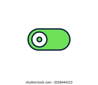 Switch toggle flat icon. Thin line signs for design logo, visit card, etc. Single high-quality outline symbol for web design or mobile app. Sign outline pictogram.