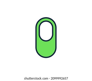 Switch toggle flat icon. Thin line signs for design logo, visit card, etc. Single high-quality outline symbol for web design or mobile app. Siign outline pictogram.