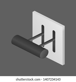 Switch Toggle Lever Isometric Vector