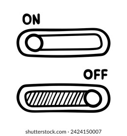 Switch vector icon in doodle style. Symbol in simple design. Cartoon object hand drawn isolated on white background.