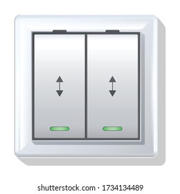 Switch vector icon.Realistic vector icon isolated on white background switch.