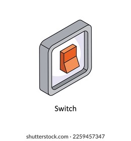Switch Vector Isometric Filled Outline icon for your digital or print projects.