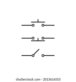 switch vector symbol,switch icon in electronic circuits