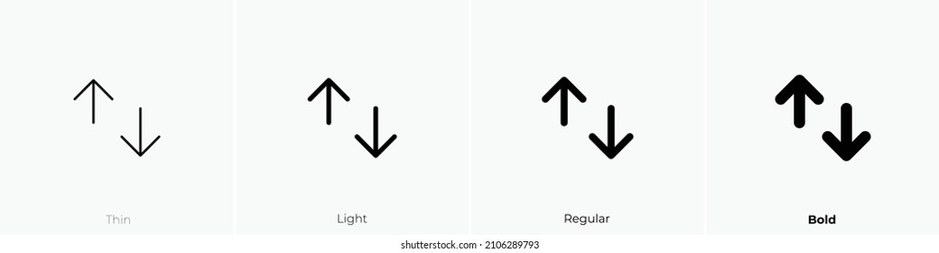 switch vertical icon. Thin, Light Regular And Bold style design isolated on white background