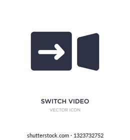 switch video icon on white background. Simple element illustration from UI concept. switch video sign icon symbol design.