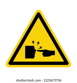 Switch warning sign. Symbol, vector,illustration