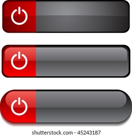 Switch  web buttons. Vector illustration.