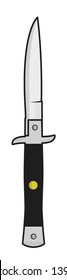 A switchblade is a type of knife with a folding or sliding blade contained in the handle which is opened automatically by a spring when a button, lever, or switch on the handle or bolster is stroked.