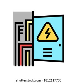 switchboard box color icon vector. switchboard box sign. isolated symbol illustration