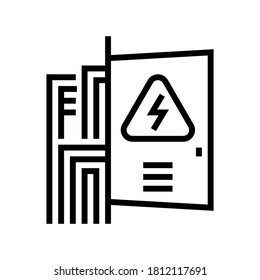 vector de icono de la línea de cuadro de diálogo. señal de la caja de cambios. símbolo de contorno aislado ilustración negra