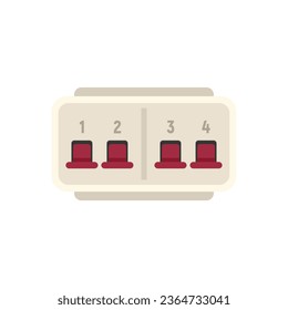 Switchboard icon flat vector. Circuit box. Safety home isolated