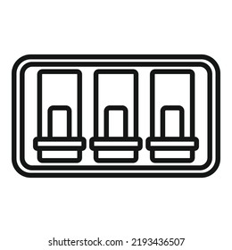 Switchboard icon outline vector. Circuit box. Safety home