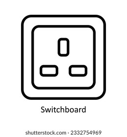 Switchboard Vector  outline Icon Design illustration. Nature and ecology Symbol on White background EPS 10 File