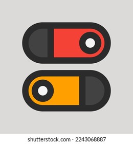 Switches icon in filled line style about user interface, use for website mobile app presentation