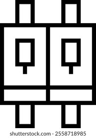 switches icon. Thin linear style design isolated on white background