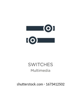 Switches icon vector. Trendy flat switches icon from multimedia collection isolated on white background. Vector illustration can be used for web and mobile graphic design, logo, eps10