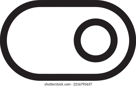 Switches on and off vector toggle vector icon - linear illustration style.
