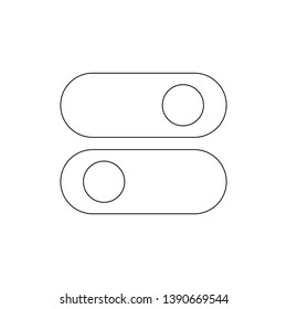 switches toggles outline icon. Signs and symbols can be used for web, logo, mobile app, UI, UX