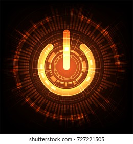 Switches used to open systems on a dark orange background.