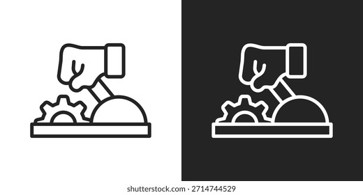 Switching Icon In Black And White Line Style