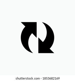 Switching Icon. Swap Symbol - Vector Logo Template.
