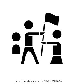 Switchover black icon, concept illustration, vector flat symbol, glyph sign.