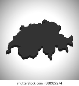 Switzerland - 3D map