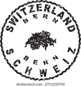 Suiza Bern Round Seal Diseño de mapas