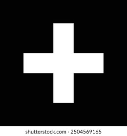 Switzerland black and white flag vector design and illustration , National flag with monochromatic color of Switzerland