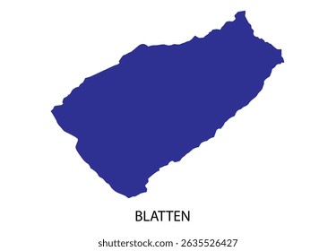 Mapa da vila de Blatten, Suíça. Blatten foi apagado por um deslizamento de geleira. 