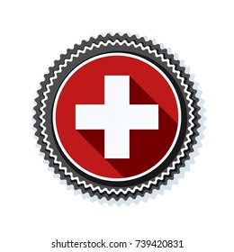 Switzerland button illustration